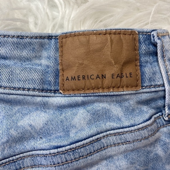 American Eagle Hi-Rise Shortie Distressed Denim Shorts - Picture 5 of 9